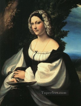 portrait of a man 1644 Painting - Portrait Of A Gentlewoman Renaissance Mannerism Antonio da Correggio